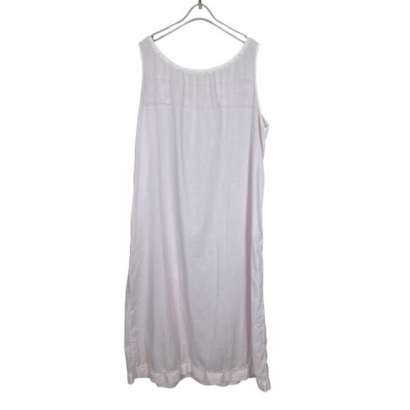 VTG Schrank Cotton Gauze Lace Nightgown Pink Women's Large Cottage Romantic - Picture 9 of 16